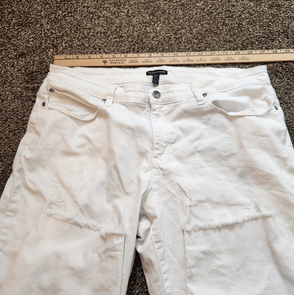 Eileen Fisher Organic Cotton Denim Tapered Jeans Size 16 - Picture 5 of 7